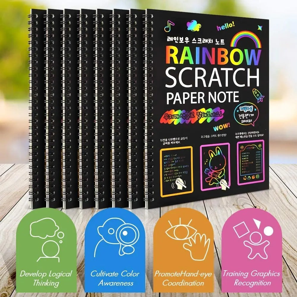 Rainbow ScratchBook para niños