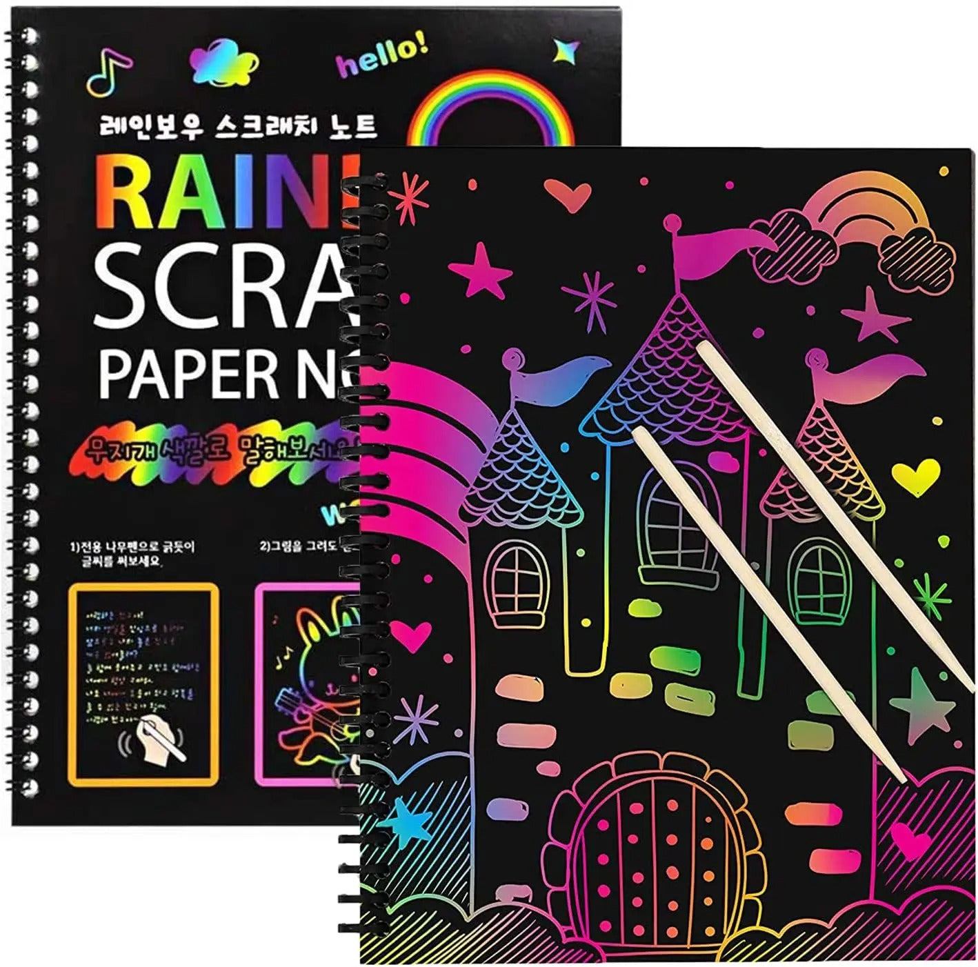 Rainbow ScratchBook para niños